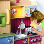 Bucatarie Premium de joaca din lemn Cooking Creation pentru copii cu accesorii incluse Wooden Kitchen 